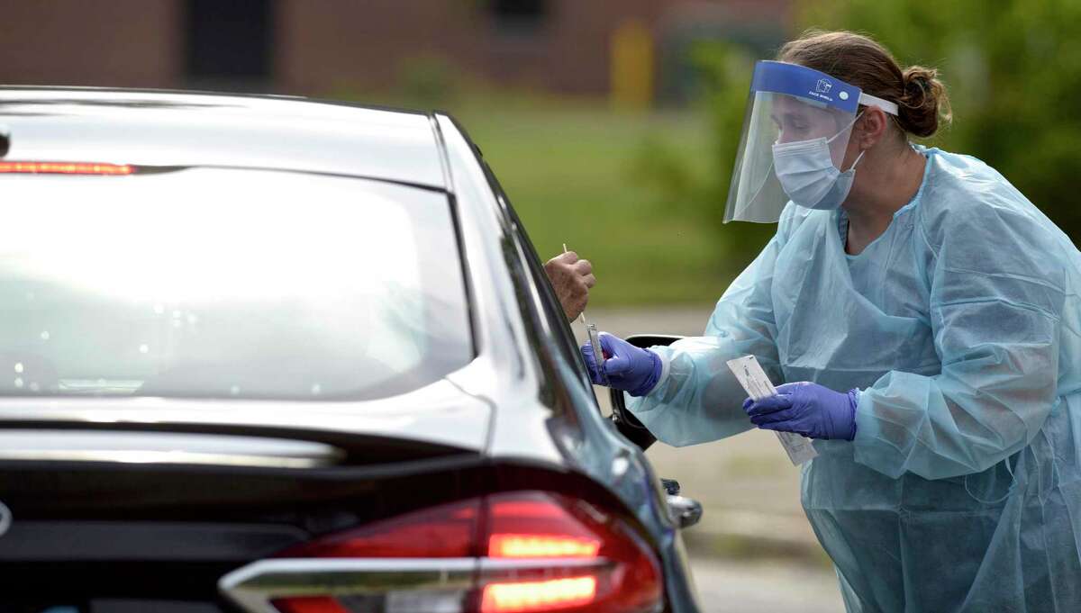 New Milford drivethru testing site opens for business as towns