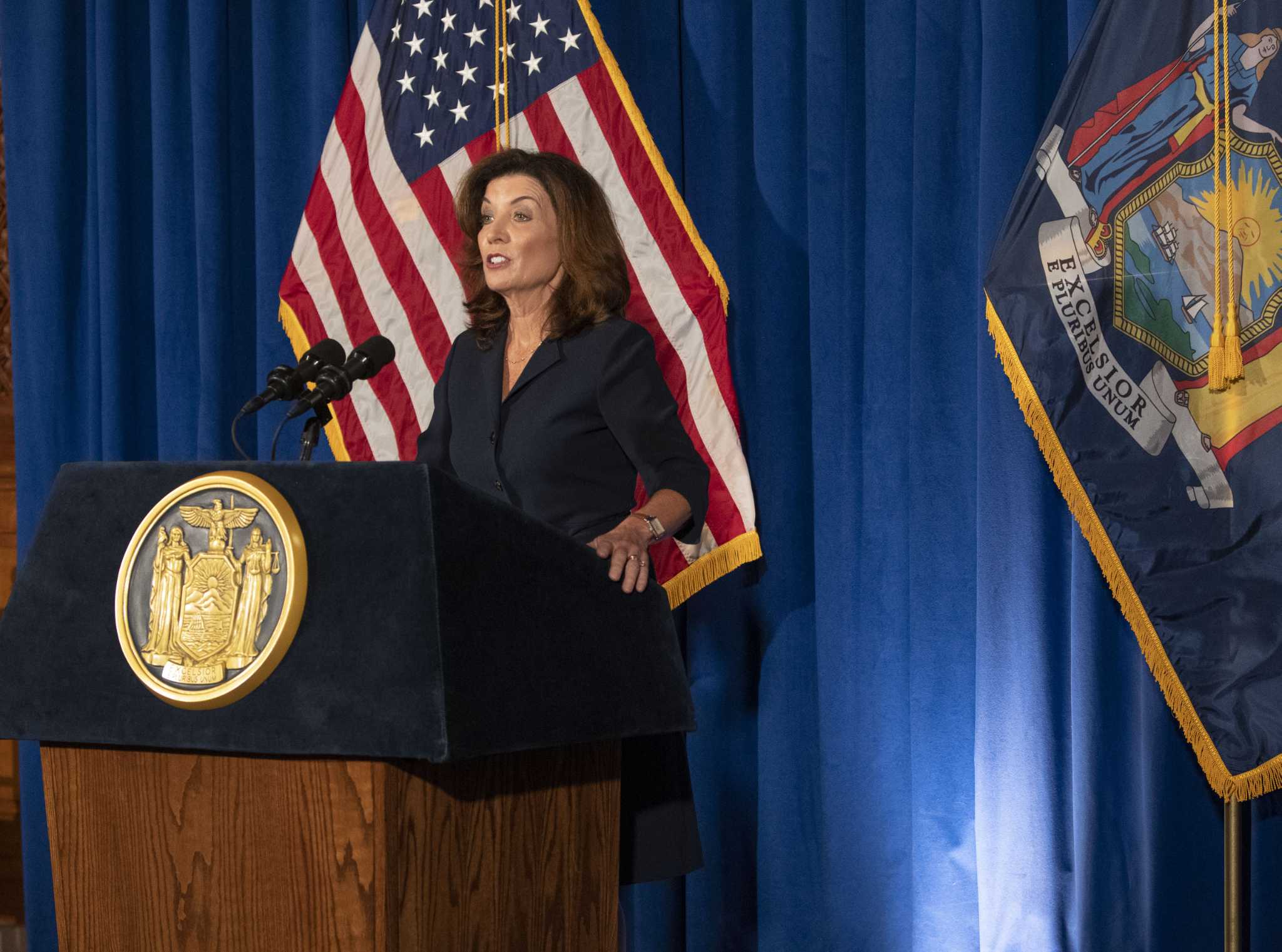 Hochul Plots Course As Incoming Governor After Cuomo's Resignation