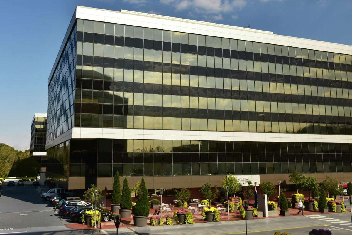 The headquarters building of Xerox at 201 Merritt 7 in Norwalk, Conn., in October 2018.