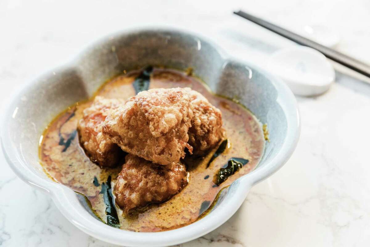 Crispy chicken with curry at Empress by Boon in S.F.