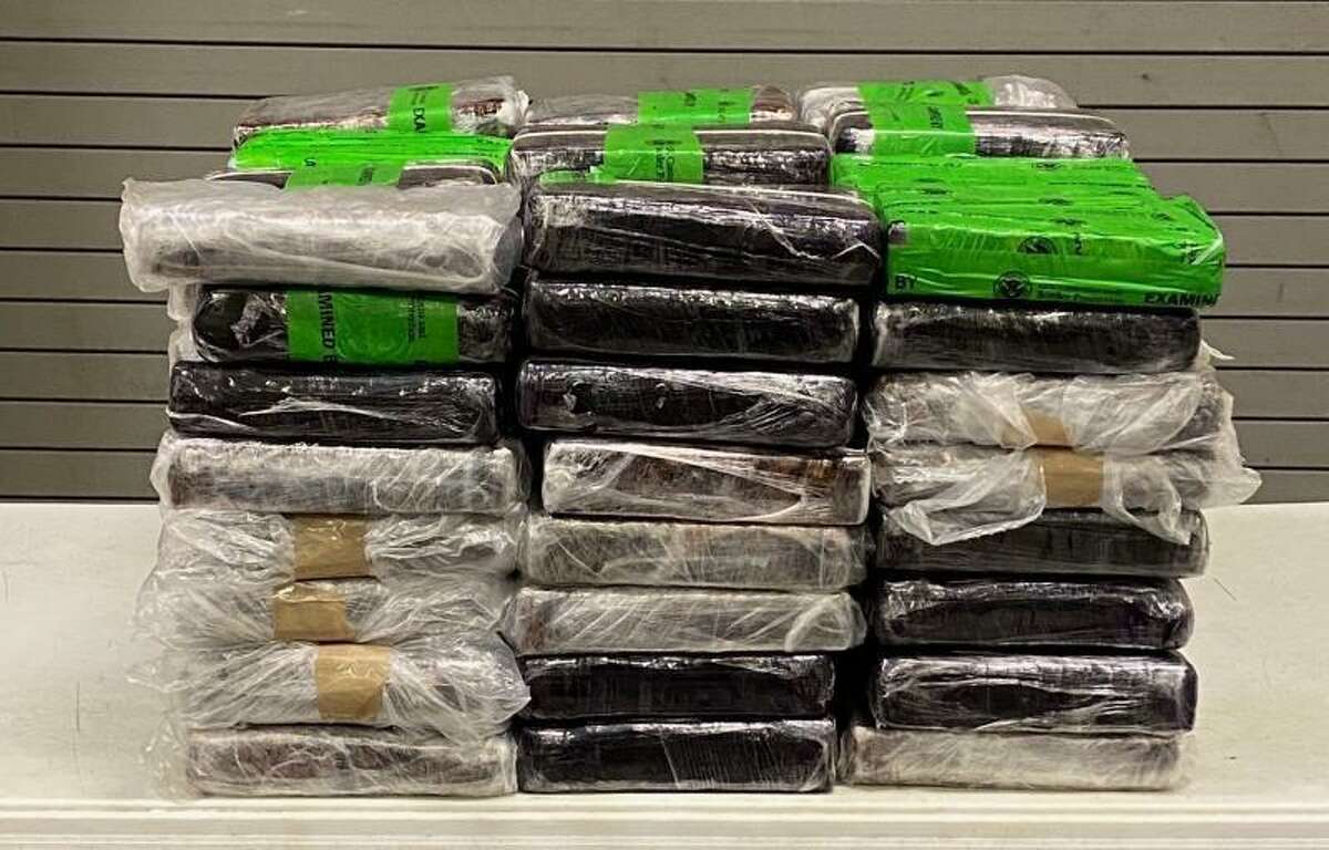 Packages containing 260 pounds of cocaine seized by CBP officers at Pharr International Bridge.