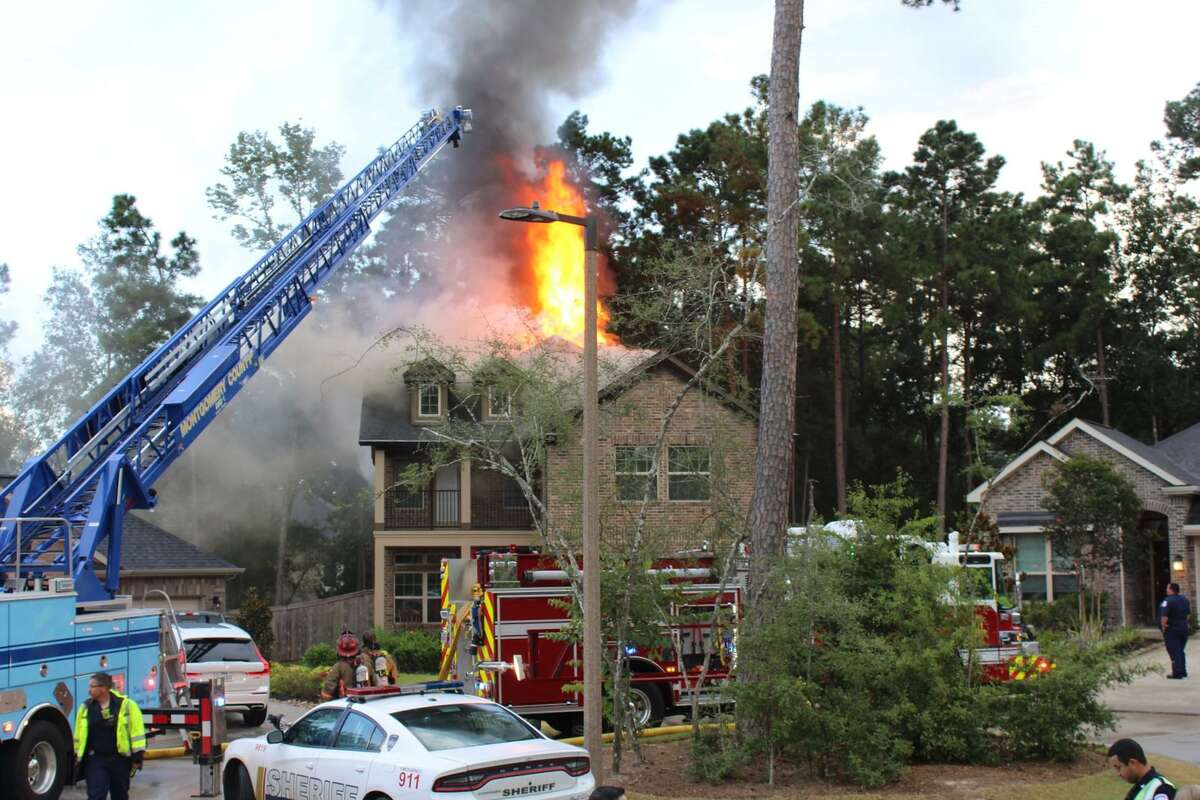 Firefighters with the Conroe Fire Department and the Montgomery County Emergency Services District 1 responded Wednesday to a house fire where lightning has been deemed the culprit.