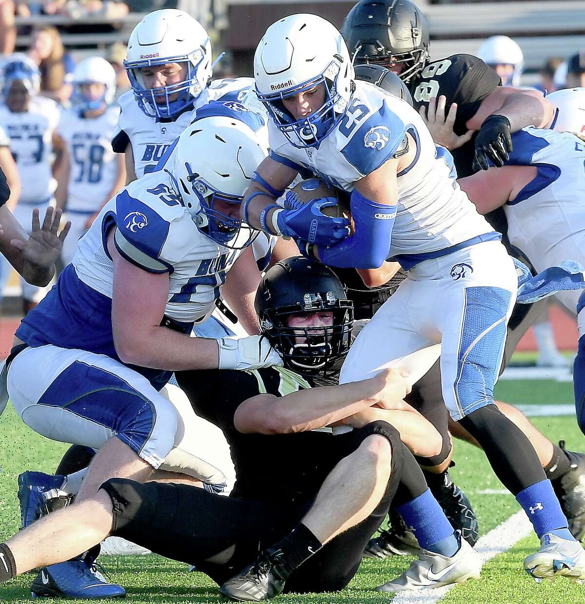 Vidor faces Buna at home in their season opening scrimmage. Photo made Friday, August 13, 2021 Kim Brent/The Enterprise