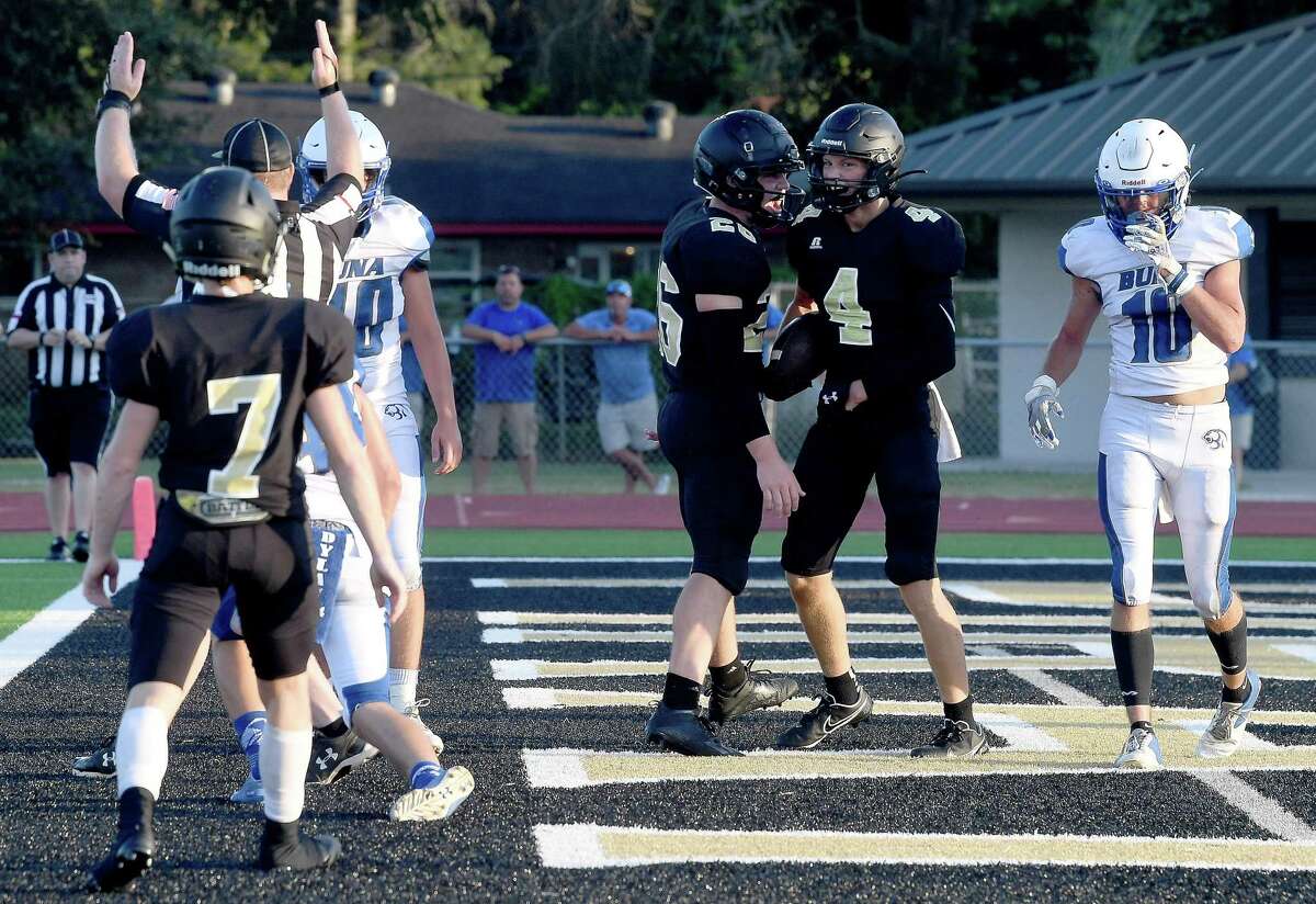 Vidor faces Buna at home in their season opening scrimmage. Photo made Friday, August 13, 2021 Kim Brent/The Enterprise