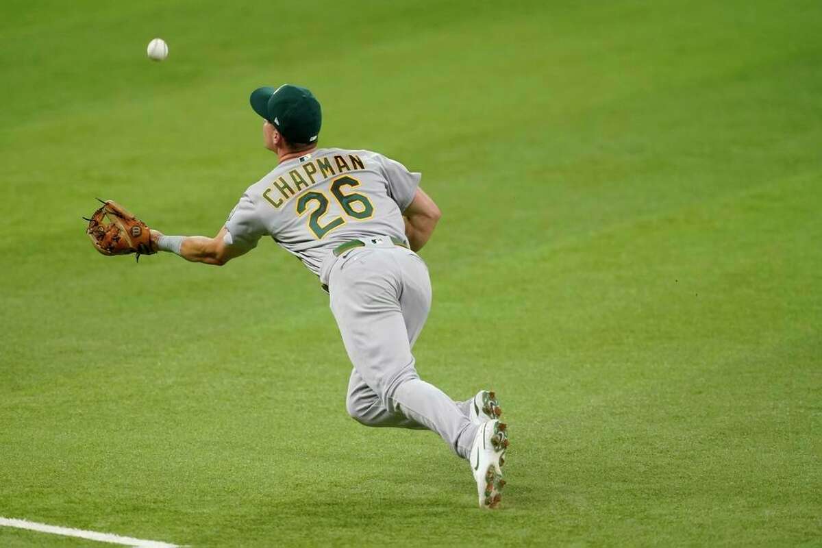 What Pros Wear: Matt Chapman's Oakland A's Green Friday Jersey