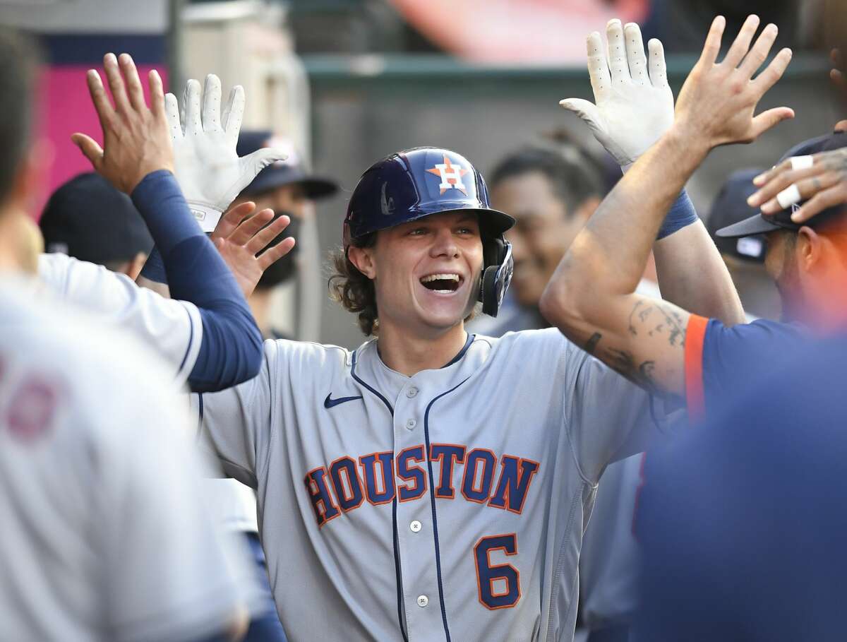 Jake Meyers' two-homer game, 08/06/2023