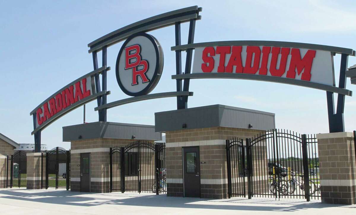 The main entrance to Cardinal Stadium will soon be a place where the community can gather. (Pioneer photo/Joe Judd)
