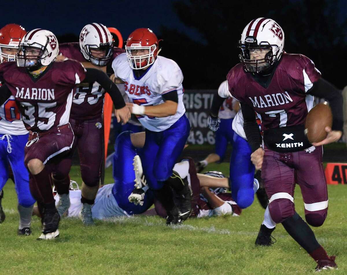   Mason Sailsbury (7) is set to have another top notch 8-player football season for Marion. (Courtesy photo)