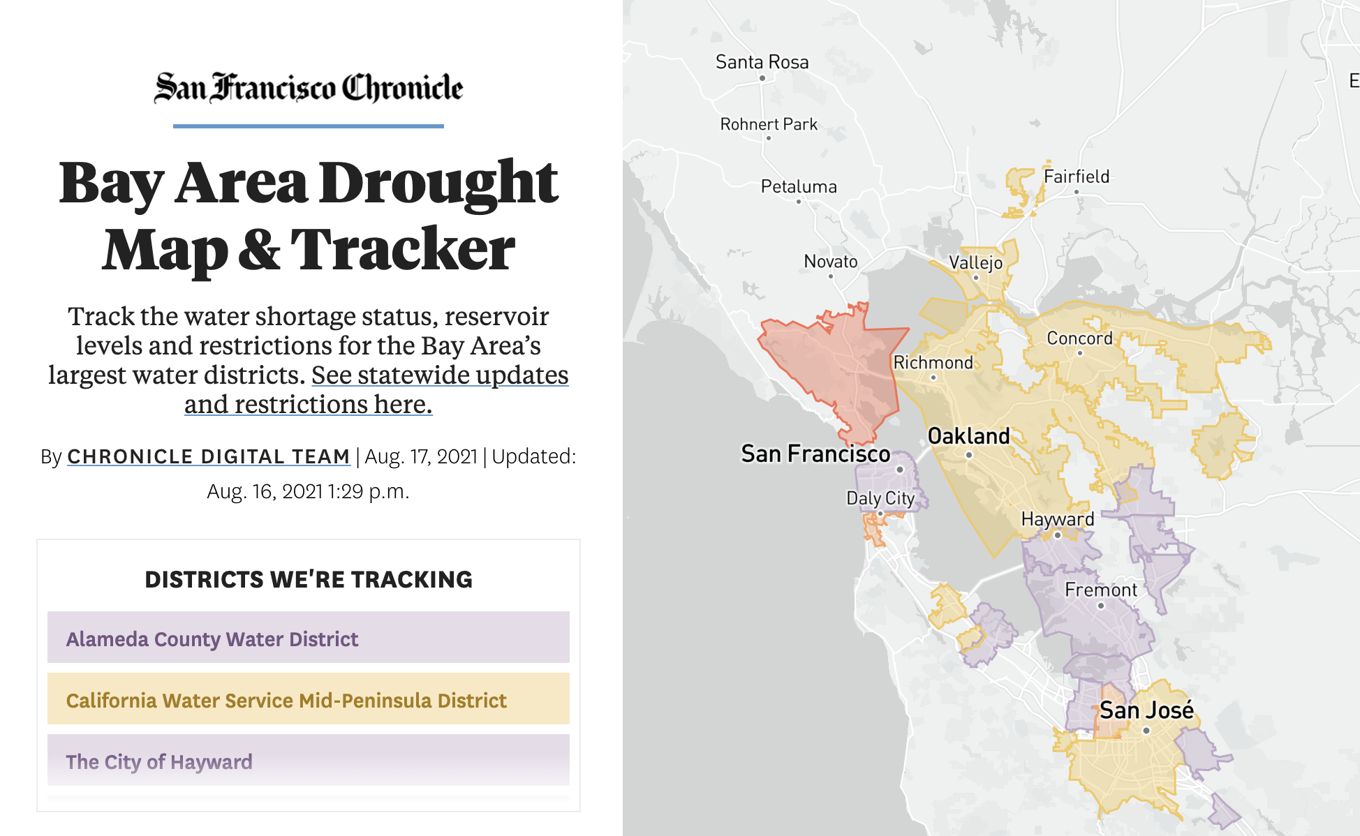 SFChronicle launches Drought Tracker as latest in suite of reader tools - Vimarsana News