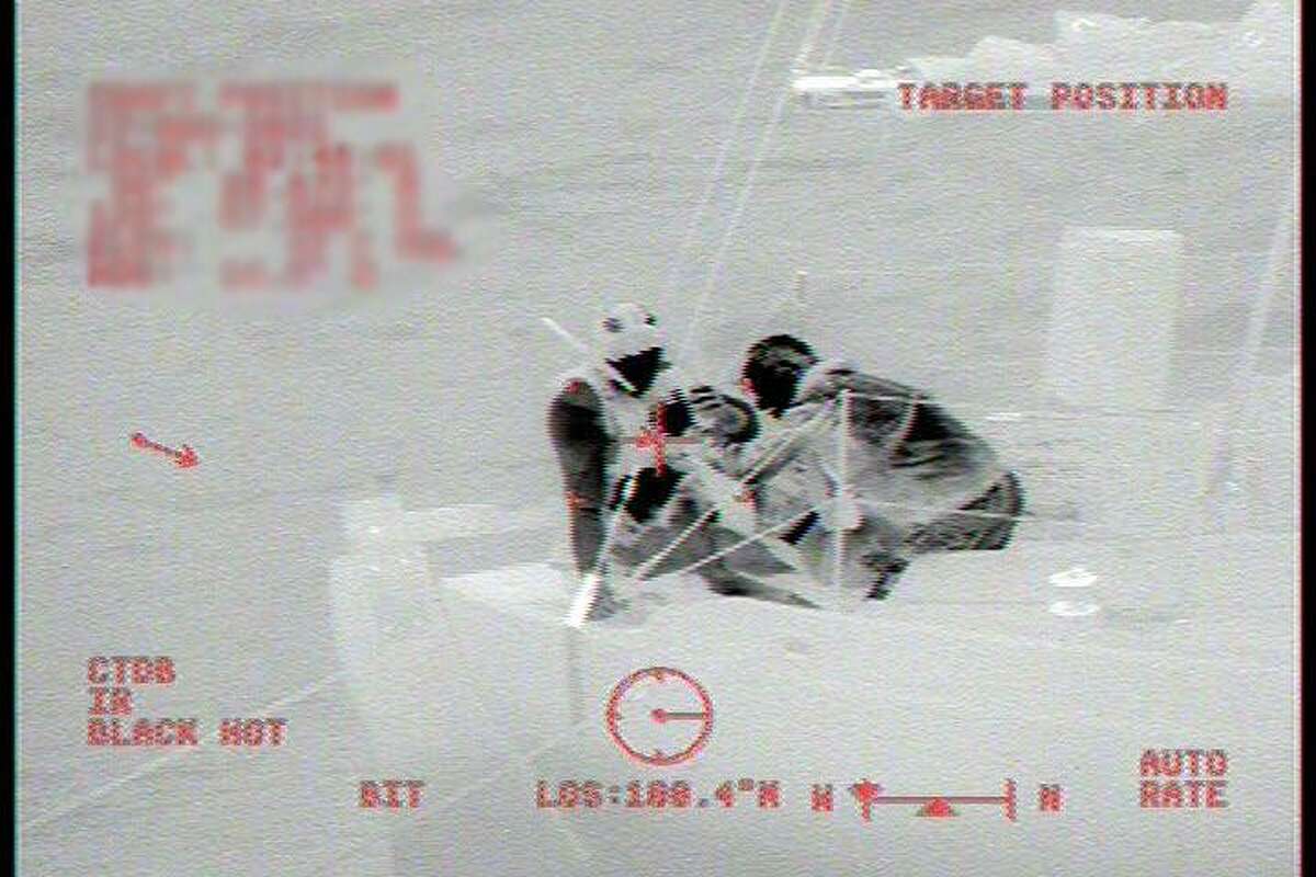 A U.S. Coast Guard image showing the rescue of a woman who ingested poison while sailing off the coast of Bodega Bay.