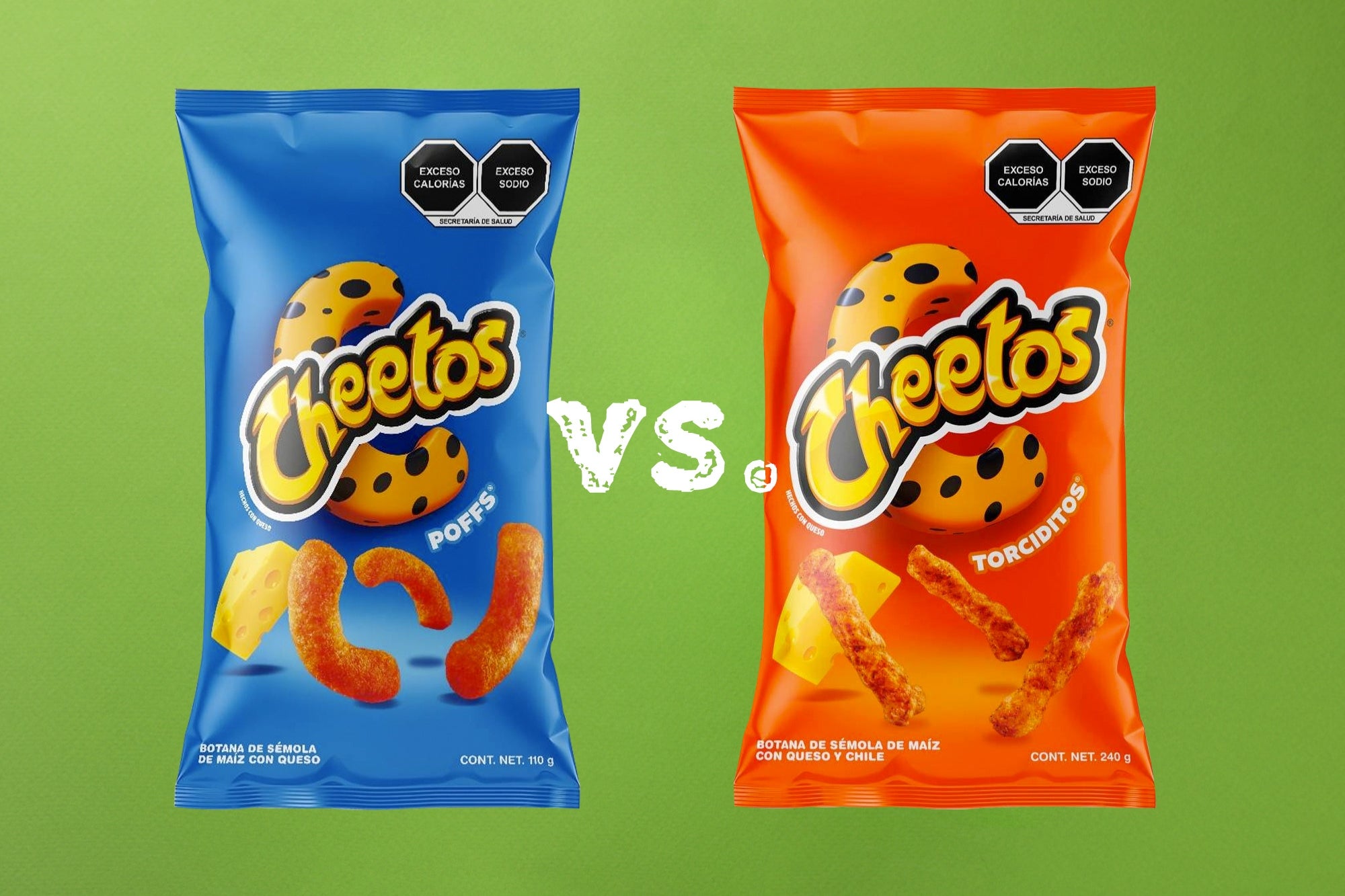 Cheetos Puffs versus Cheetos Crunchy