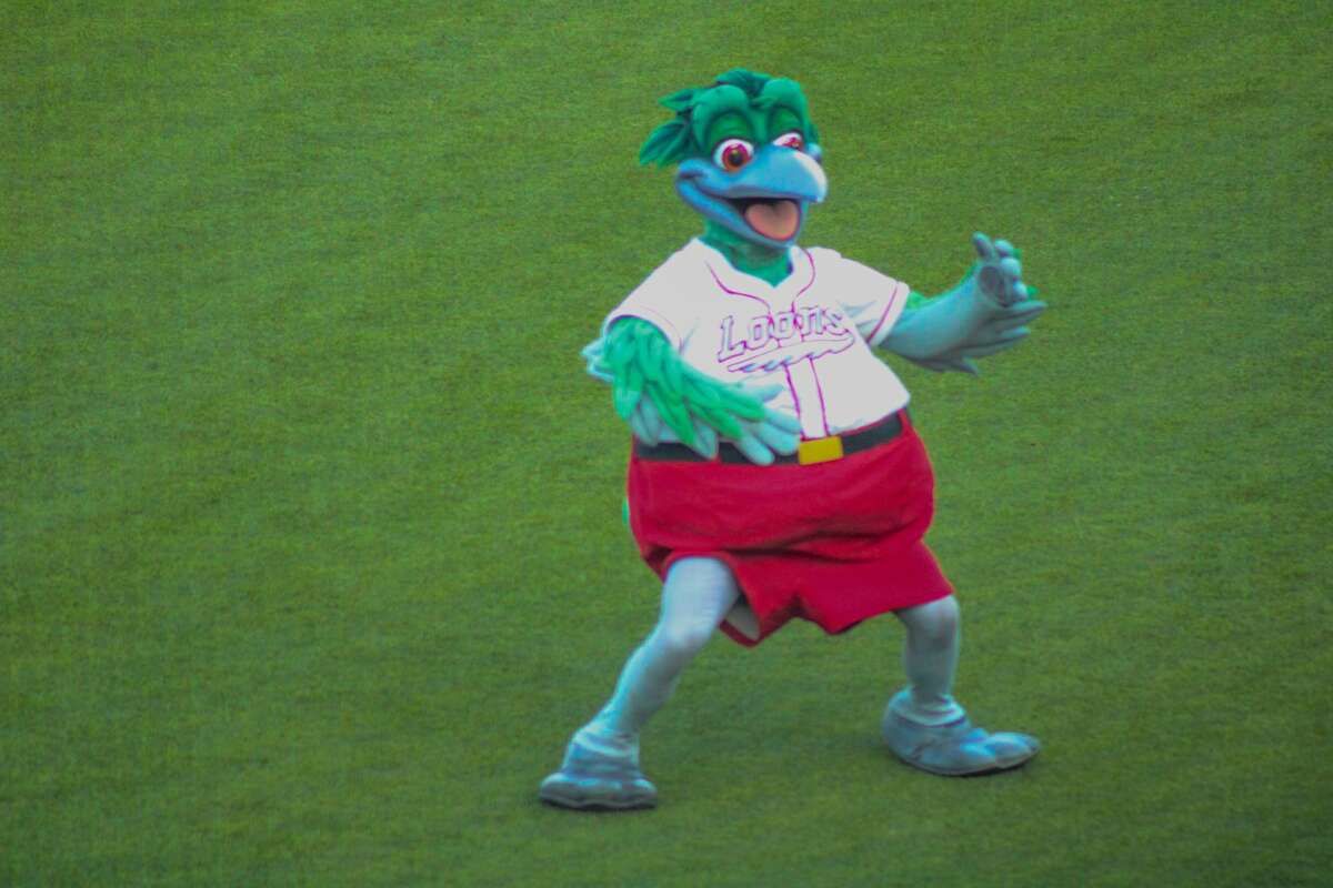 Lou E. Loon entertains Loons fans during a game last year at Dow Diamond.
