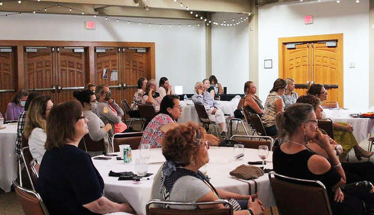 100+ Women Who Care from the 618 held the in-person portion of its quarterly meeting on July 22 at the Leclaire Room at the N. O. Nelson Campus of Lewis and Clark Community College.
