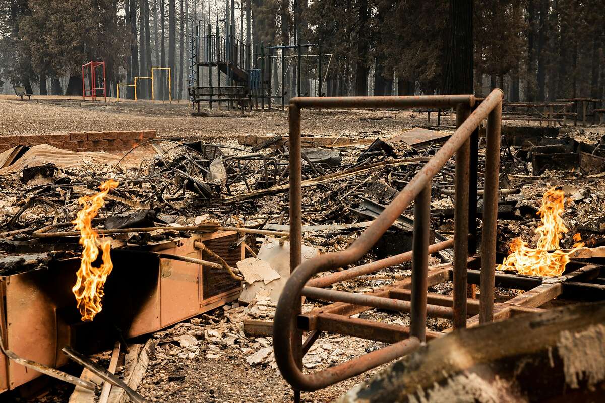 Walt Tyler Elementary School, Wednesday, Aug. 18, 2021, in Grizzly Flats, Calif. The area was destroyed in the Caldor Fire.