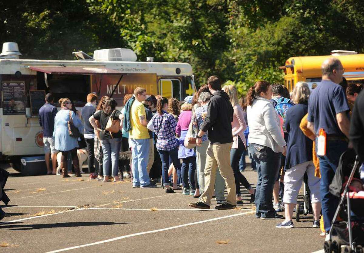 The Fairfield Food Truck Festival is returning to Fairfield from 11 a.m. until 6 p.m. on Sunday, Oct. 3, at Jennings Beach in the town, after a one year absence because of the coronavirus pandemic, and following the recent approval of the Friends of the Fairfield Public Library’s application by the Fairfield Parks and Recreation Commission to have the festival. The rain date of the festival is Sunday, Oct. 10. Pictured is a photo of attendees at a previous festival.