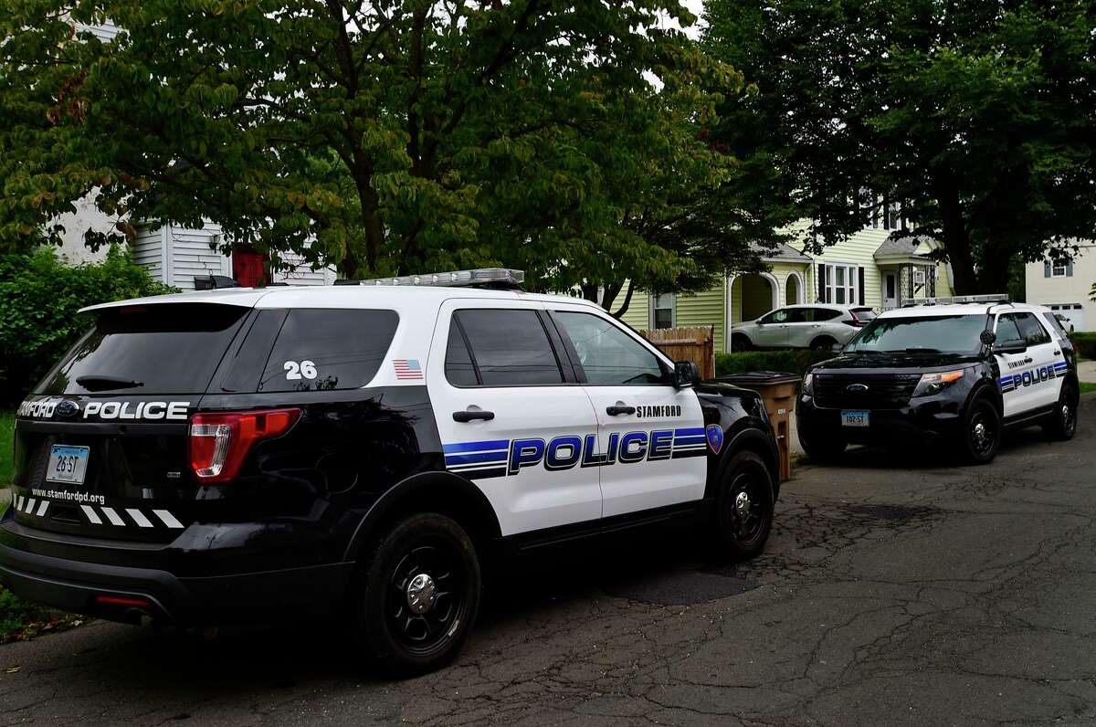 Stamford police respond to 150 Culloden Road Wednesday, August 18, 2021, for a report of a fatal stabbing in Stamford, Conn.