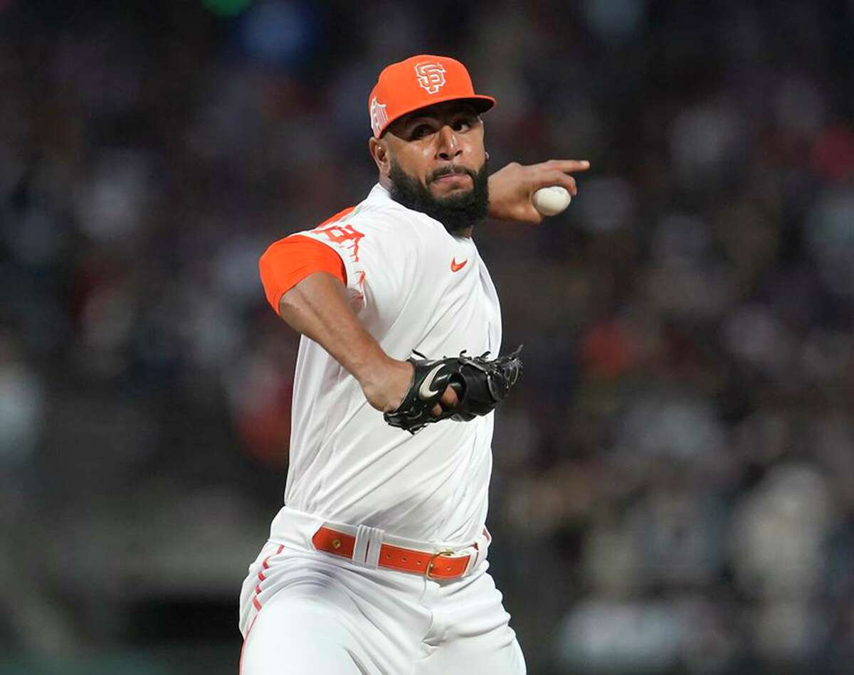 Jarlin Garcia of the San Francisco Giants pitches against the Miami News  Photo - Getty Images