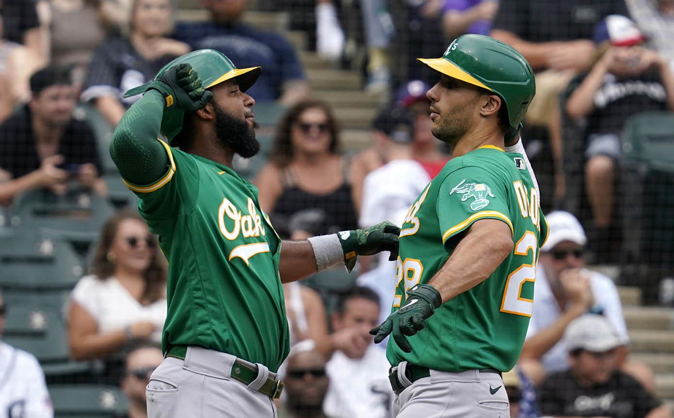 A's avoid sweep as Matt Olson's two-run blast keys win over White Sox