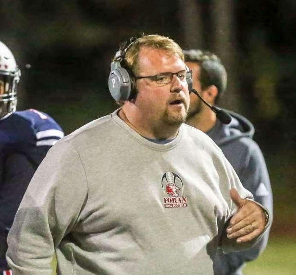 Football coach Tom Drew took his Foran team through OTA's last week. The Lions will condition this week. Contact drills begin on Saturday.