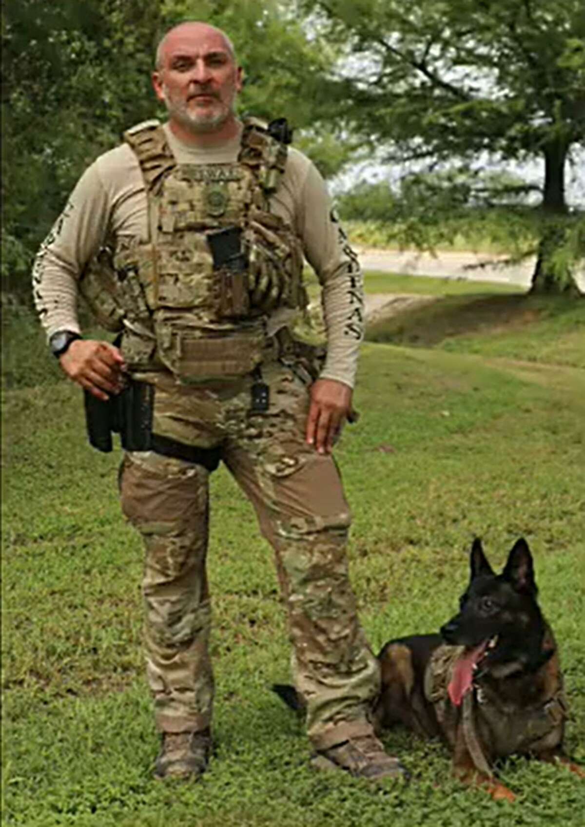Deputy Floyd Cardenas, 41, who was assigned to the SWAT K-9 unit, was found unresponsive by his family Thursday morning, Sheriff Javier Salazar says.
