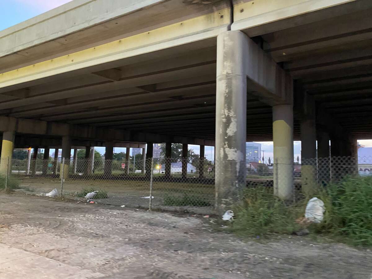 By Wednesday evening, the camp was entirely cleared from underneath I-37.