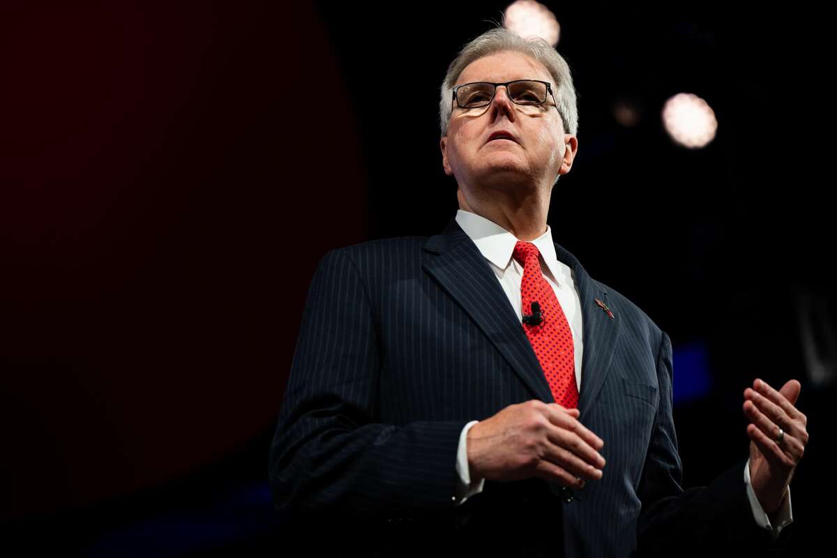  Lieutenant Governor of Texas Dan Patrick speaks during the Conservative Political Action Conference CPAC held at the Hilton Anatole on July 09, 2021 in Dallas, Texas.