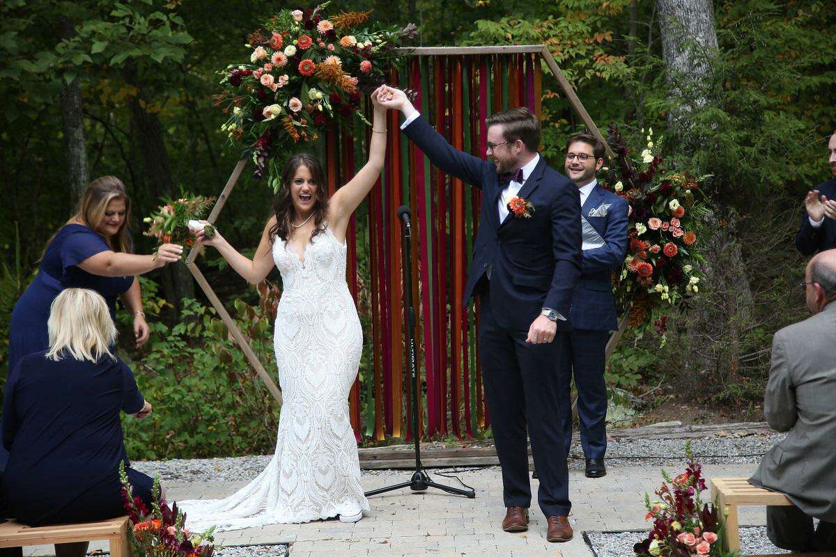 Alexandra and Joe Gasser at their wedding.
