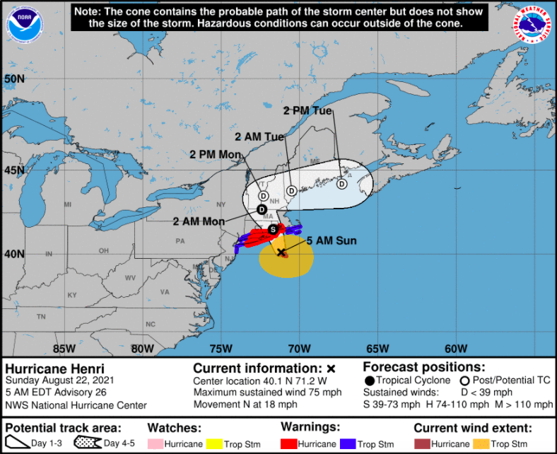 Storm Henri on direct path to CT, as state prepares for impact - Vimarsana News