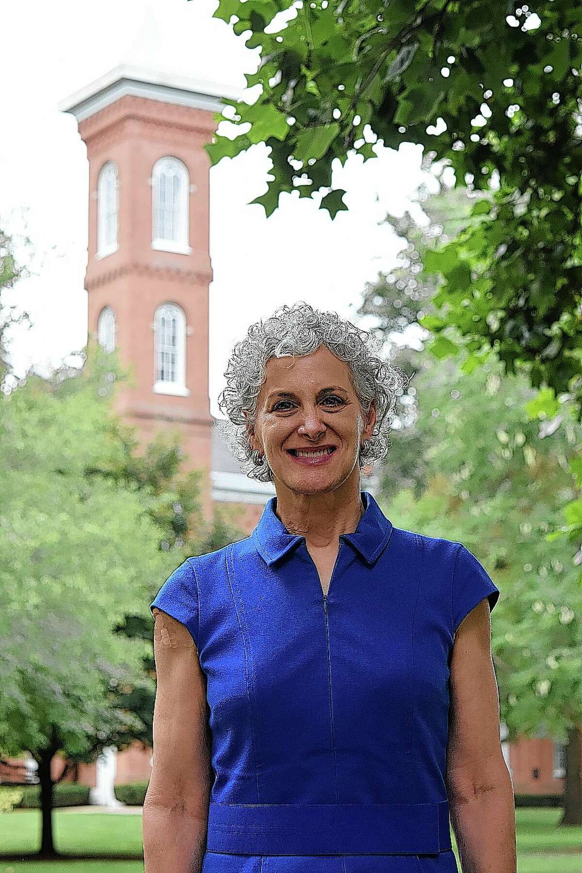 Barbara Farley on the Illinois College campus.