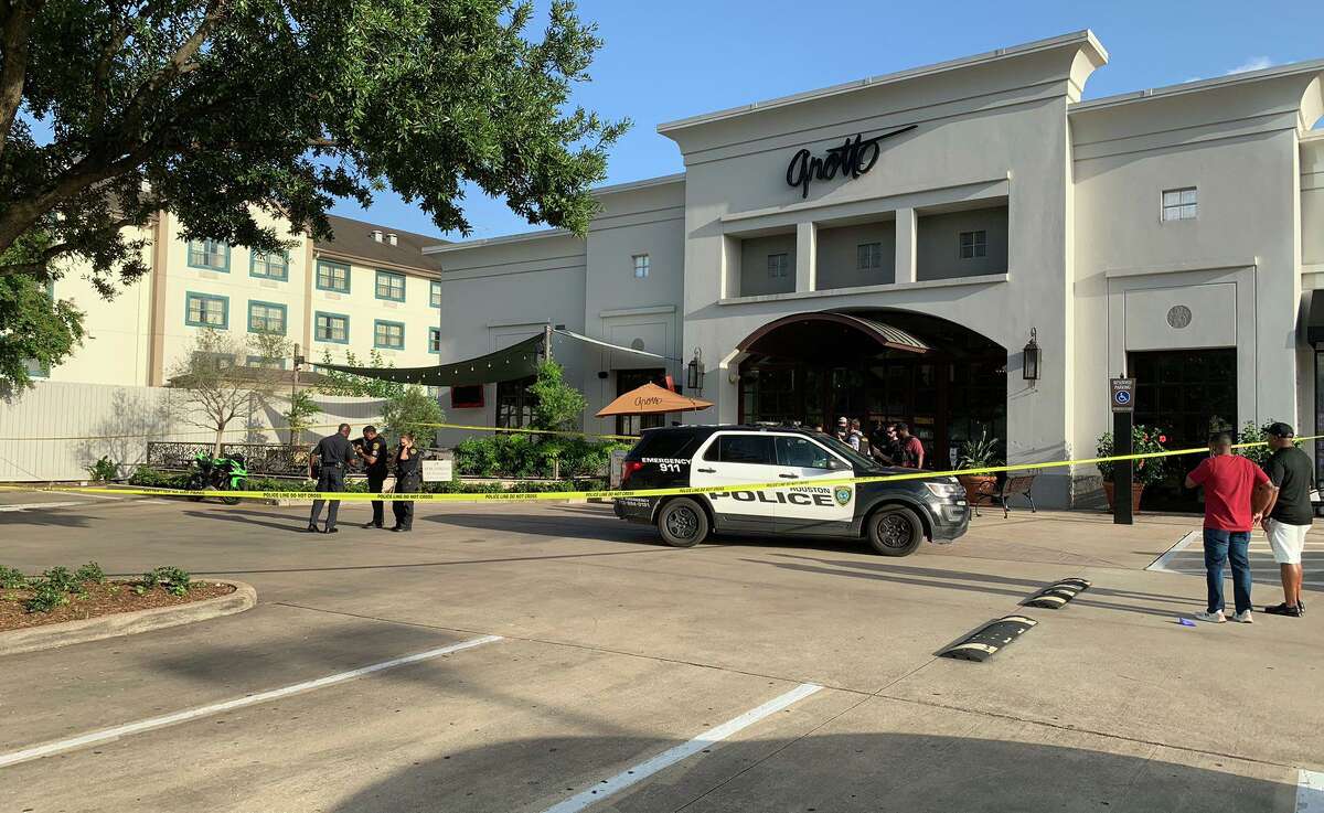 Two people were shot at a Houston restaurant, police said.