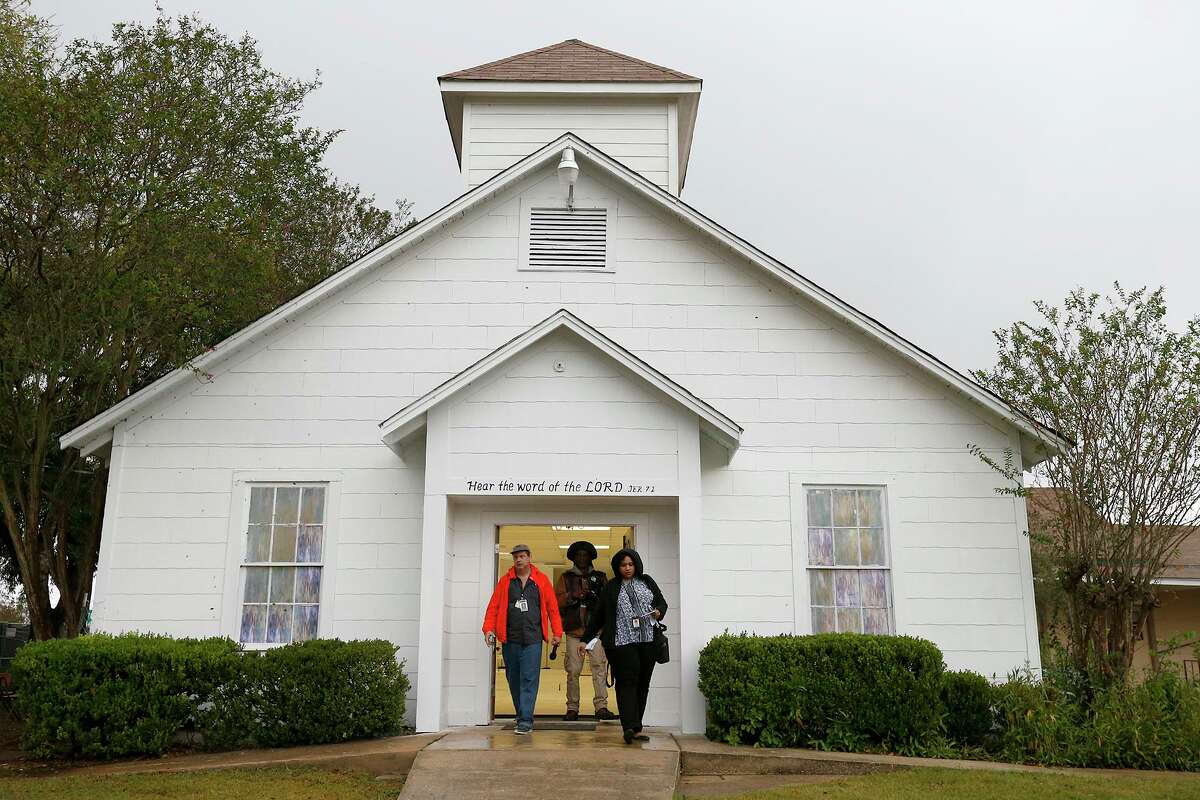 The First Baptist Church of Sutherland Springs. On Nov. 5, 2017, a gunman killed 26 people there. The building was later turned into a memorial to the victims.