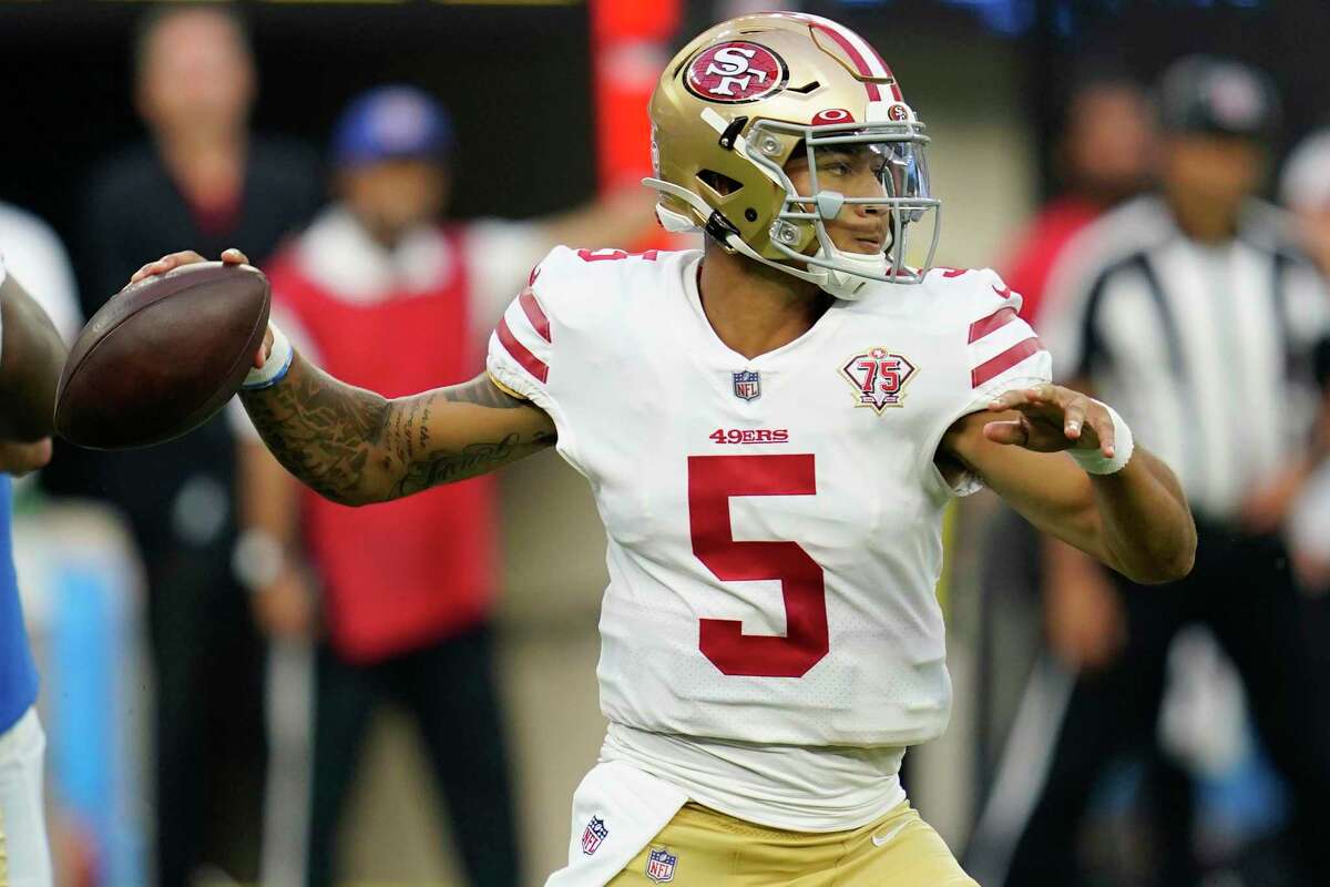 San Francisco 49ers quarterback Trey Lance has had a penchant this summer - in practices and in two preseason games - for uncorking rockets at relatively close targets.