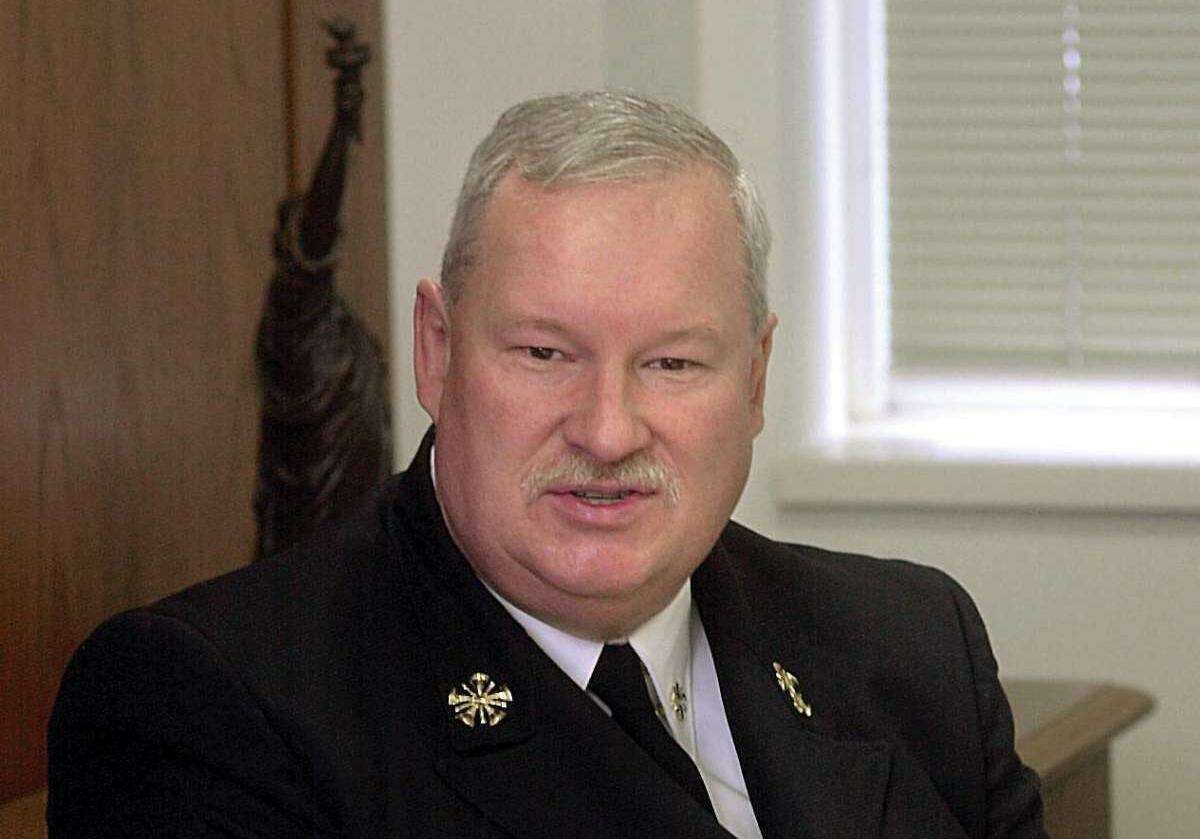 Former Fire Chief Dan Warzoha in 2005. The town emergency management director, Warzoha died Saturday.