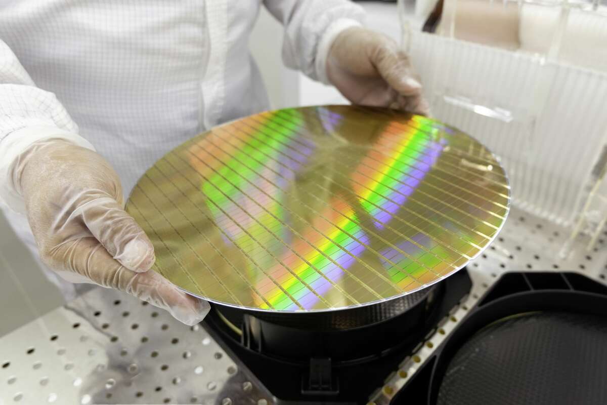 Pictured is a semiconductor wafer, which is a thin slice of semiconductor substance, like crystalline silicon, used in electronics for the making of integrated circuits. In the electronics jargon, a thin slice of semiconductor material is called a wafer, according to WaferPro's website.