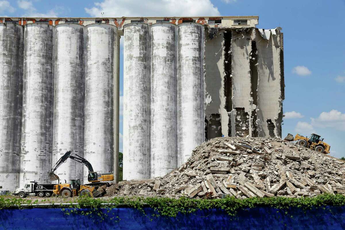Demolition begins on towering west Houston grain silos, making way for