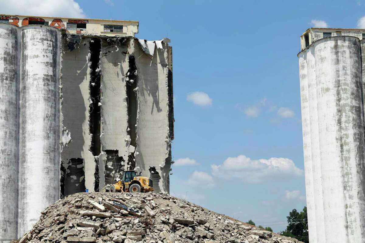 Demolition begins on towering west Houston grain silos, making way for