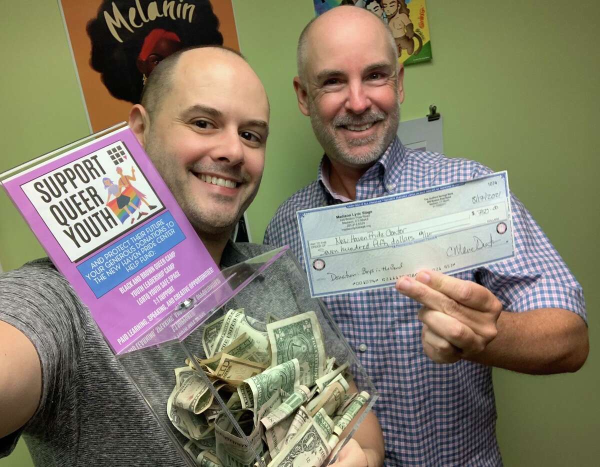 Patrick Dunn, Executive Director of the New Haven Pride Center, and John Johmann, Executive Director, Madison Lyric Stage.