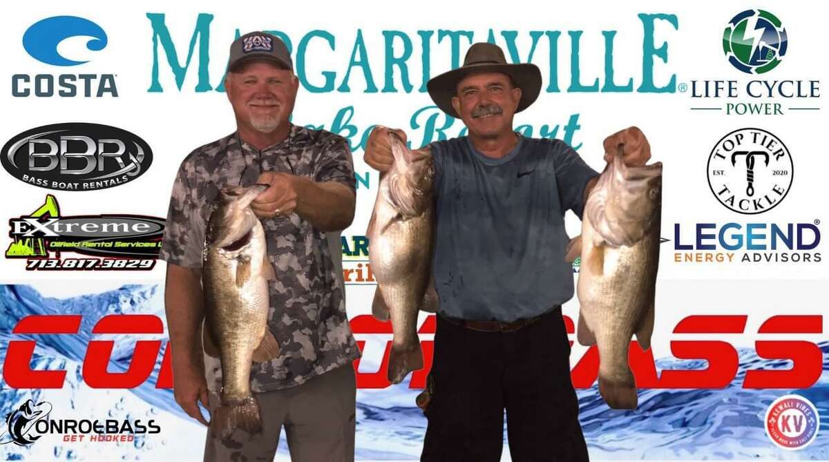 Randy Gunter and Mickey Mueller came in first place in the CONROEBASS Tuesday Tournament with a weight of 18.86 pounds.