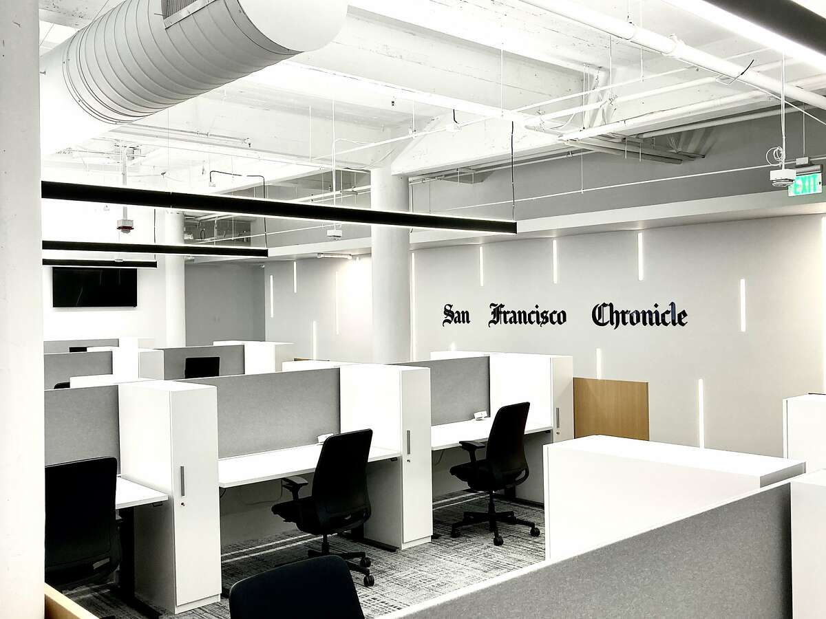 The San Francisco Chronicle newsroom on August 24, 2021, after a major remodel.