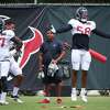 Houston Texans linebacker Kevin Pierre-Louis (57) defends during