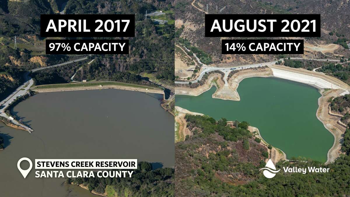 These beforeafter images of Bay Area reservoirs show drought’s severe impact