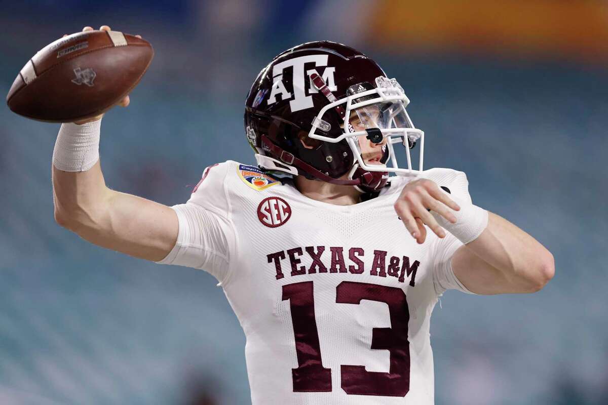 Haynes King played in two games last season as Kellen Mond’s backup and will now start his redshirt freshman season as Texas A&M’s starting quarterback.
