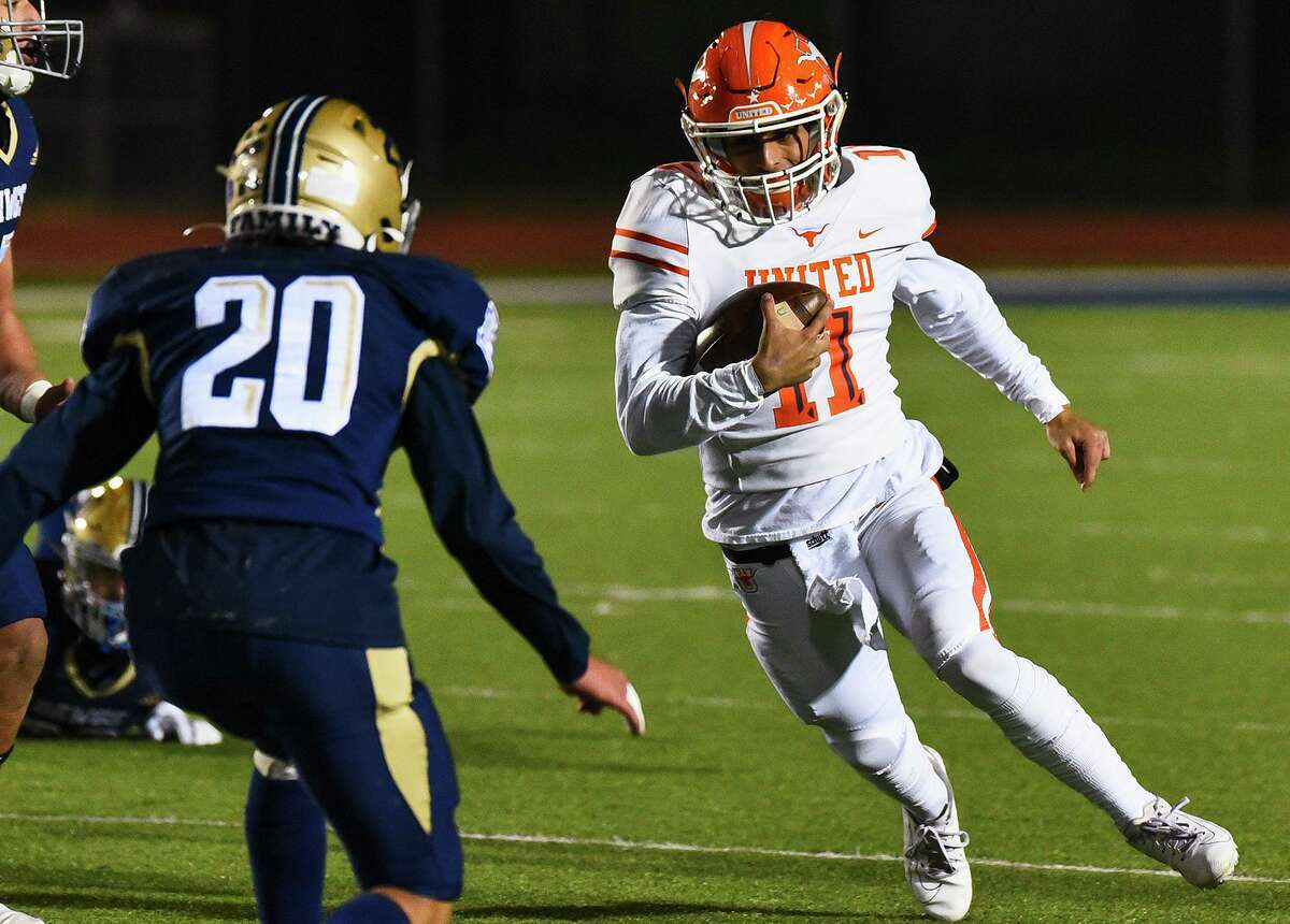 United senior quarterback Sammy Casso passed for 1,097 yards and four touchdowns in the four complete games he played in the 2020 season.