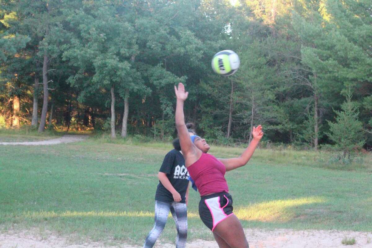 Baldwin's Cierra Pieske works with the ball during an outdoor volleyball practice last season. (Star file photo)