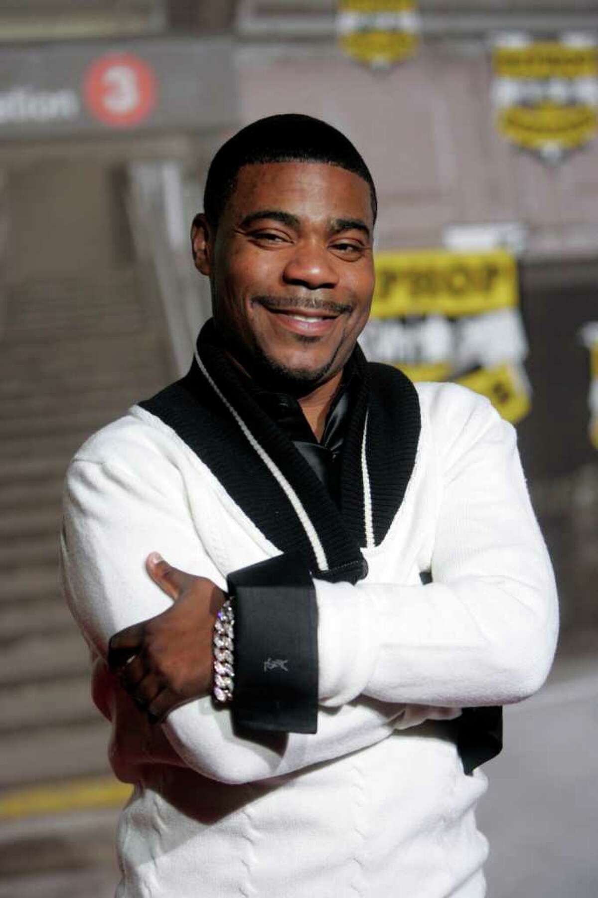 Comedian Tracy Morgan arrives at VH-1 Hip Hop Honors in this Oct. 7, 2006, file photo at the Hammerstein Ballroom in New York. (Gary He / Associated Press file)