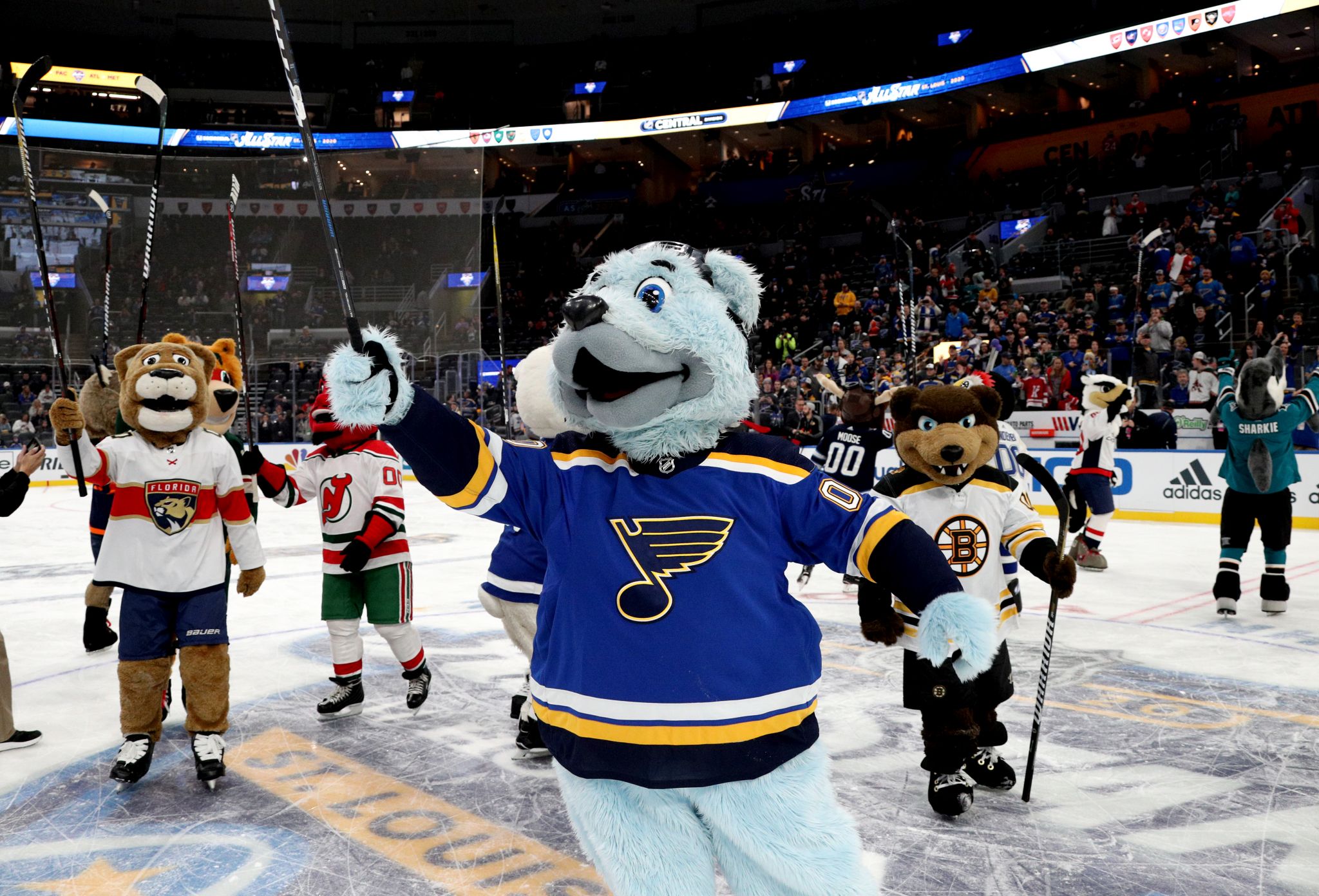 Louie Mascot Trapper Hat NHL Ice Hockey St. Louis Blues Sports Fan Gear,  Adult One Size