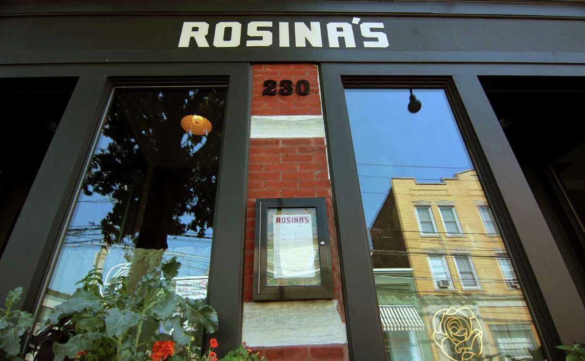 An exterior view of Rosina's Restaurant in Greenwich, Conn., on Thursday August 26, 2021.
