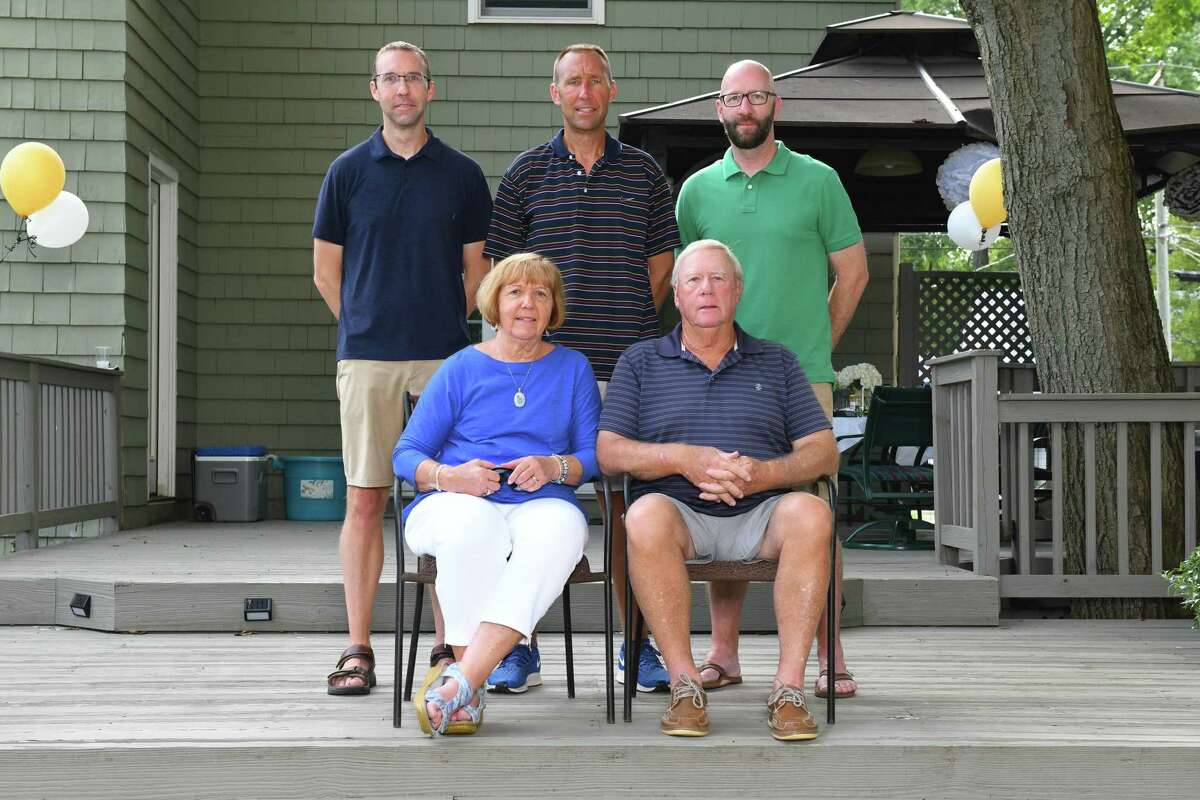 Brothers, left to right, Jon Pincince, Chris Pincince, Tom Pincince, and their parents, Roger Pincince and Colette Pincince.