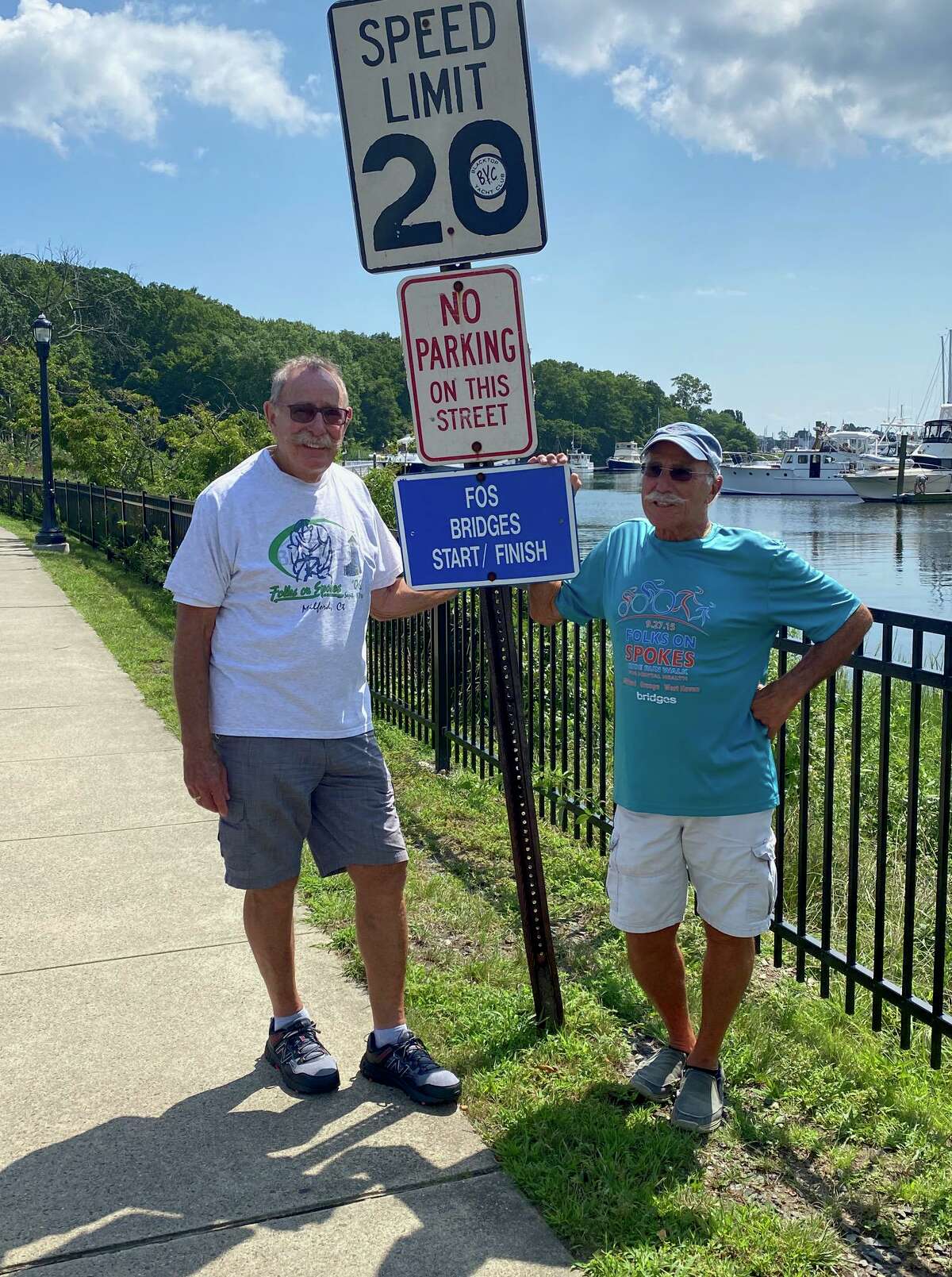 Event founders, Al Diamond and Ray Vitali are Grand Marshals of 30th anniversary of the Folks on Spokes Ride/Step Forward Walk Fundraiser. The fundraiser, to support Bridges Healthcare’s mental health and addiction recovery services is on Oct. 3.