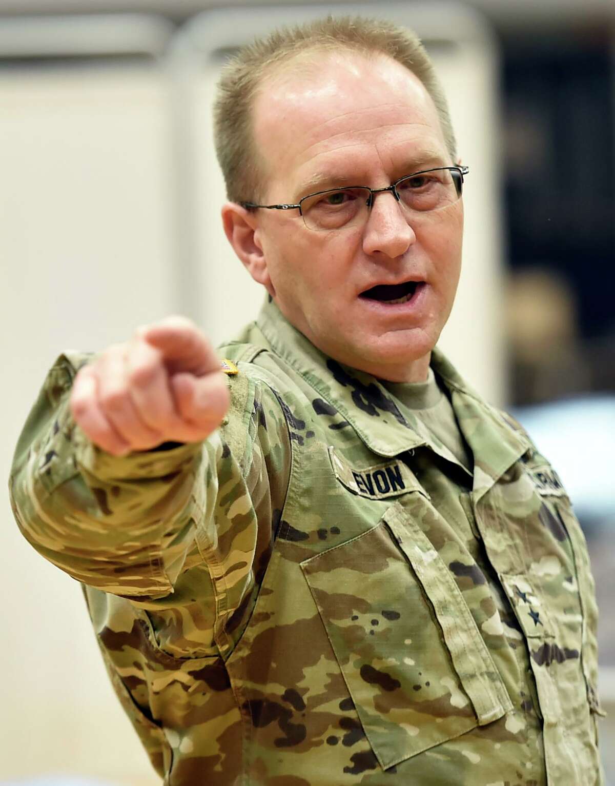 Major General Francis Evon, the Connecticut National Guard’s adjutant general